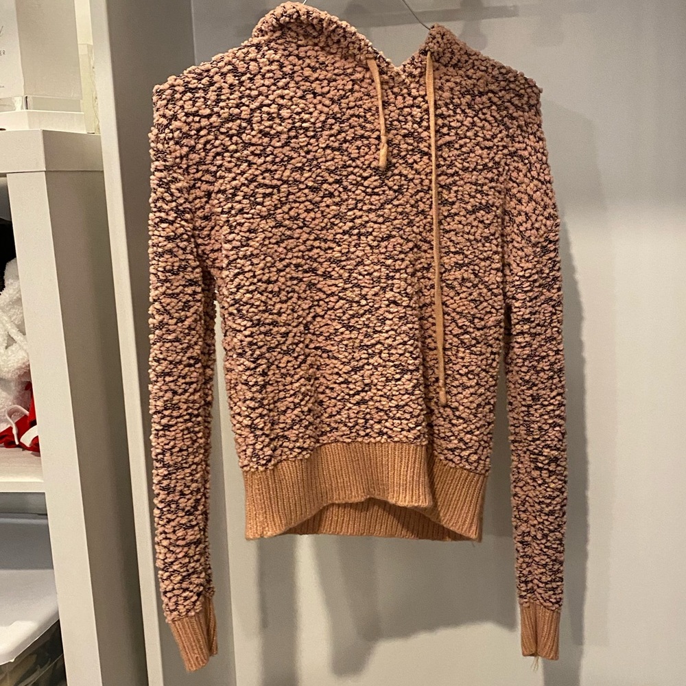 Pink pile on sweatshirt